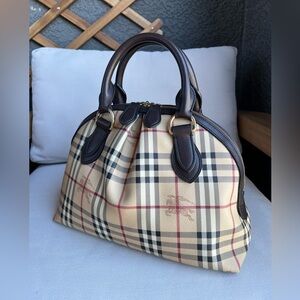 BURBERRY Haymarket Check Dome Bag